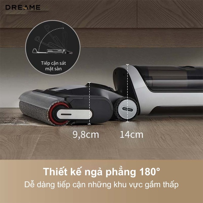 Thiết kế ngả phẳng 180°