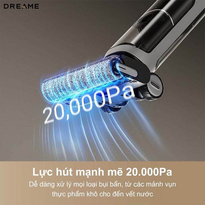 Lực hút 20.000Pa mạnh mẽ
