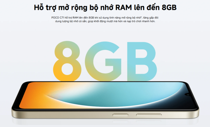 RAM ảo lên đến 8GB