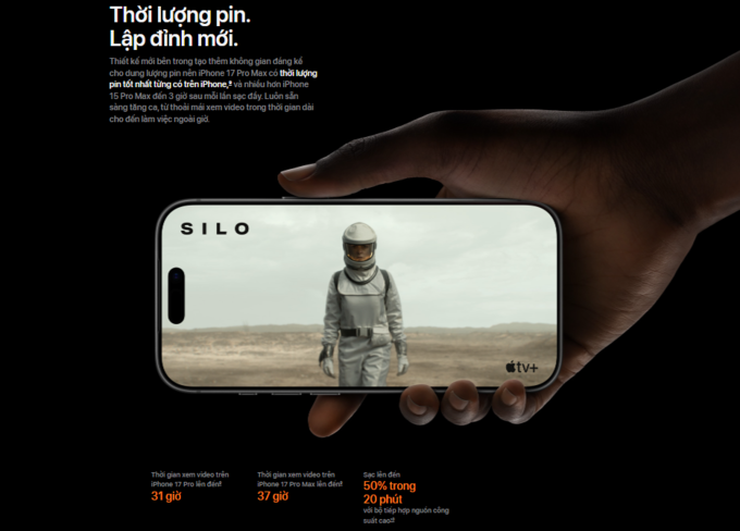 Pin sử dụng đủ trọn ngày dài
