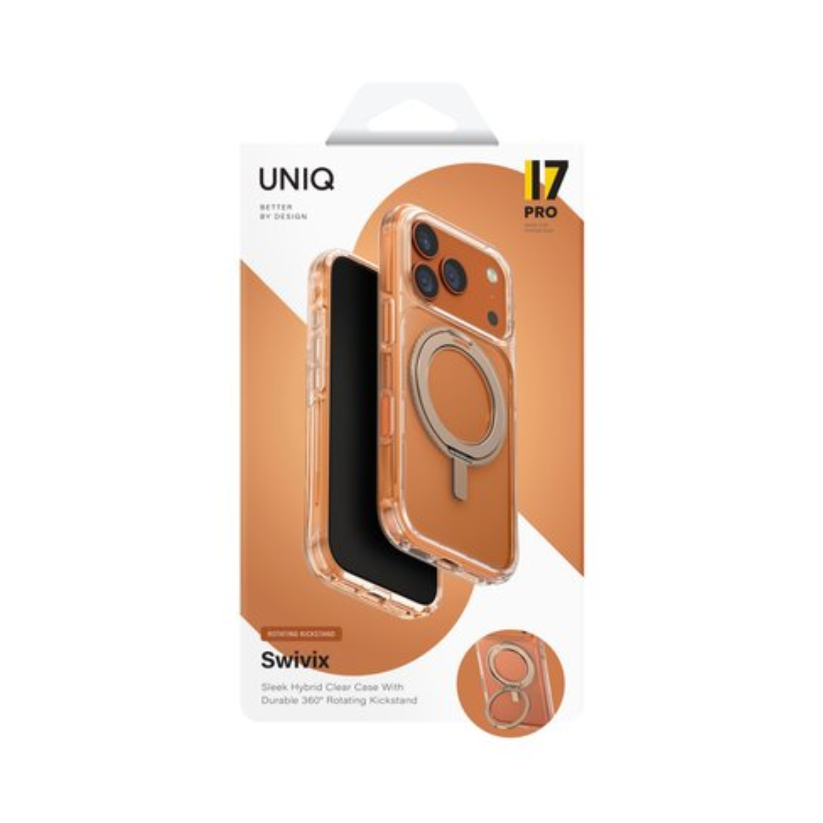 Ốp Lưng UNIQ Hybrid Swivix With 360 Rotating Kickstand Cho iPhone 17 Pro