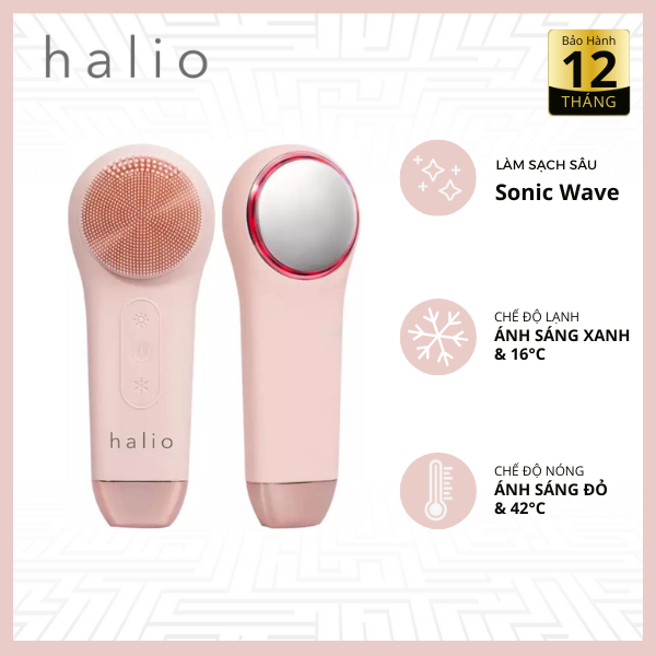 Máy rửa mặt massage tích hợp liệu pháp ánh sáng và nhiệt Halio 5 in 1 Chính Hãng
