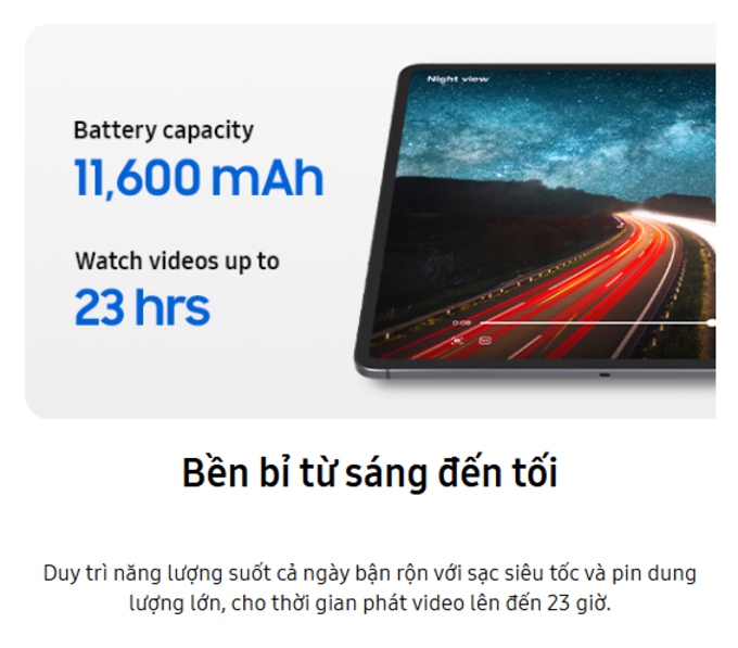 Dung lượng pin lớn