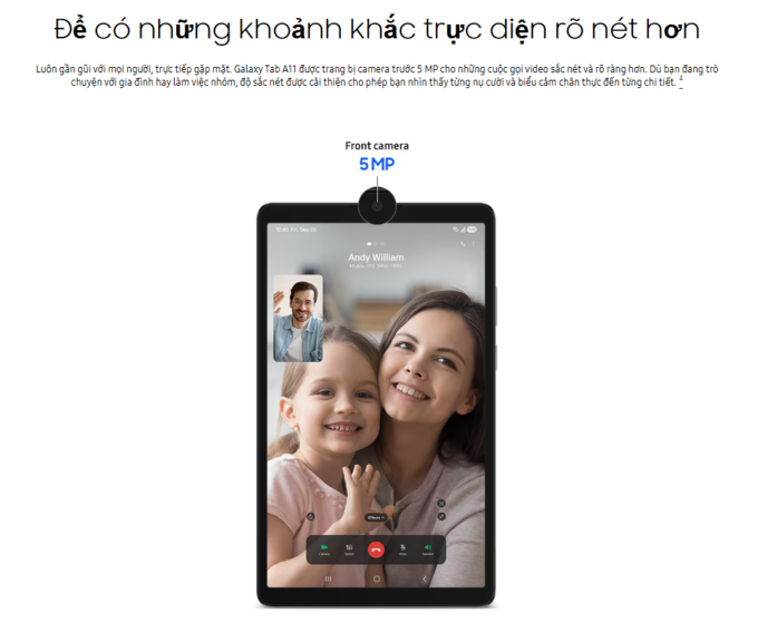 Camera phục vụ tốt cho học online và gọi video