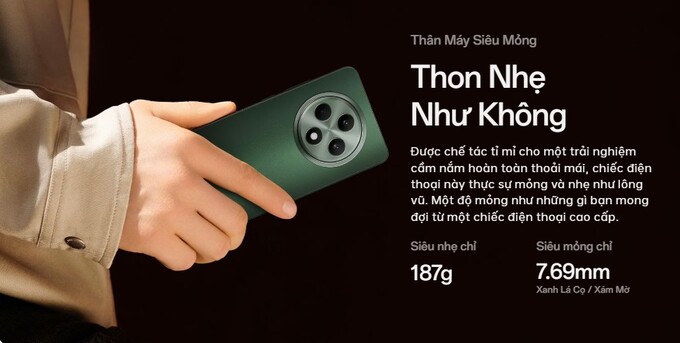 Thân máy siêu mỏng, nhẹ ấn tượng