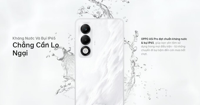 Kháng nước & bụi IP65