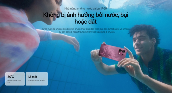 Độ bền chống nước IP69 +