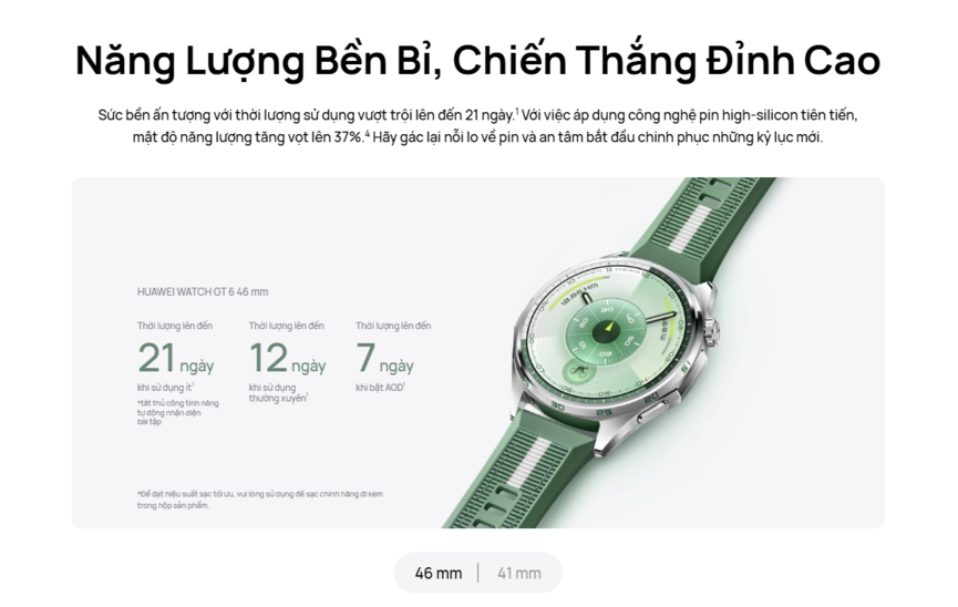 Thời lượng pin vượt trội