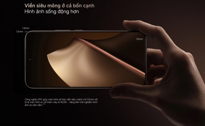 Viền siêu mỏng, hiển thị đỉnh cao