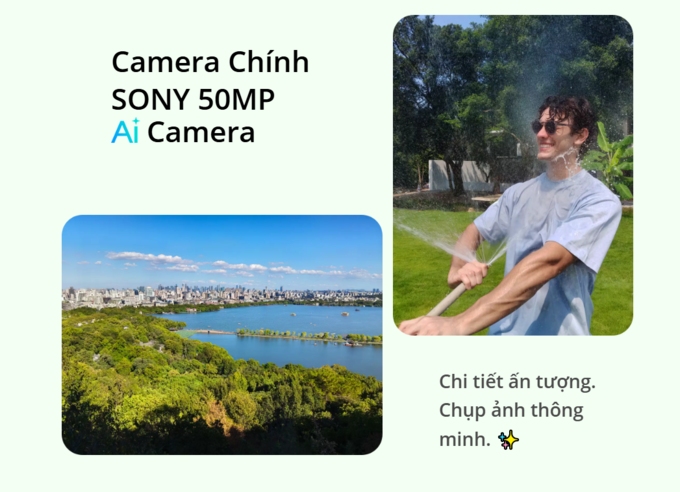 camera chính Sony 50MP