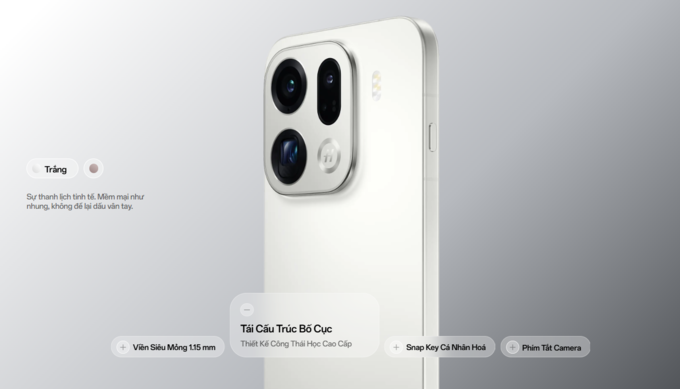 Thiết kế: Tối giản, cao cấp