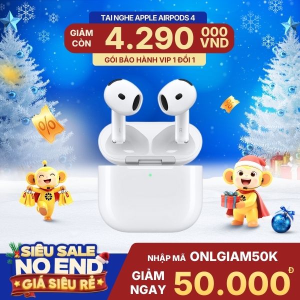 Tai nghe Apple AirPods 4 (Chống ồn chủ động) - Chính Hãng VN
