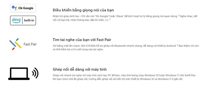 Ứng dụng Sony Headphones Connect