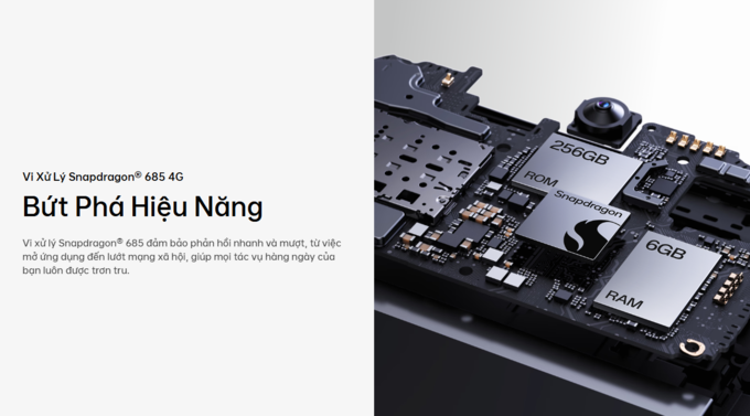 Hiệu năng ổn định với Snapdragon® 685 4G