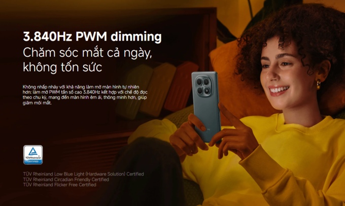 Công nghệ PWM dimming 3.840Hz