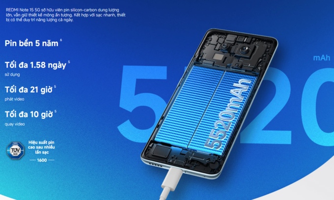 Pin Silicon-Carbon 5520 mAh