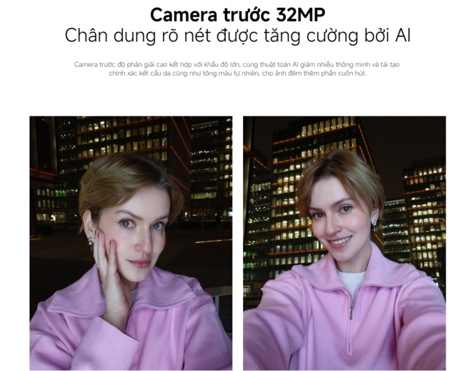 Camera trước 32MP