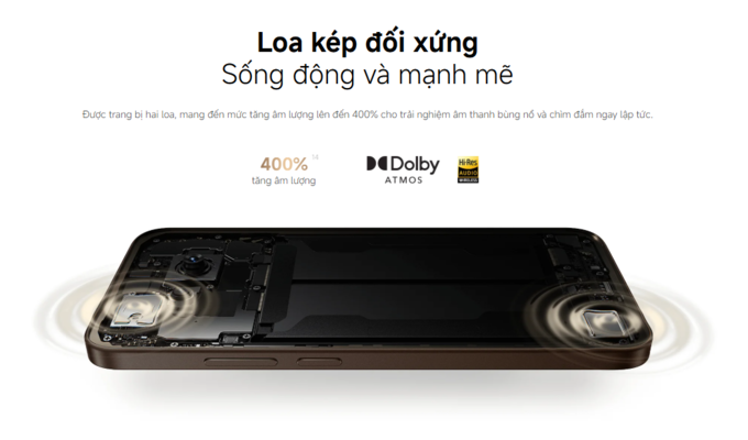 Sở hữu loa kép đối xứng