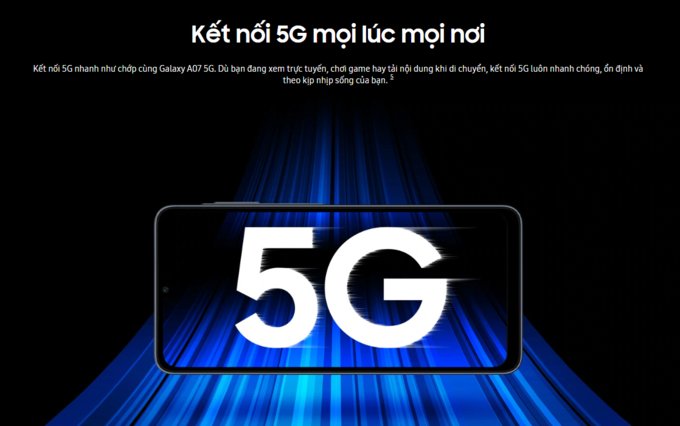 Kết nối 5G si&ecirc;u tốc kh&ocirc;ng giới hạn
