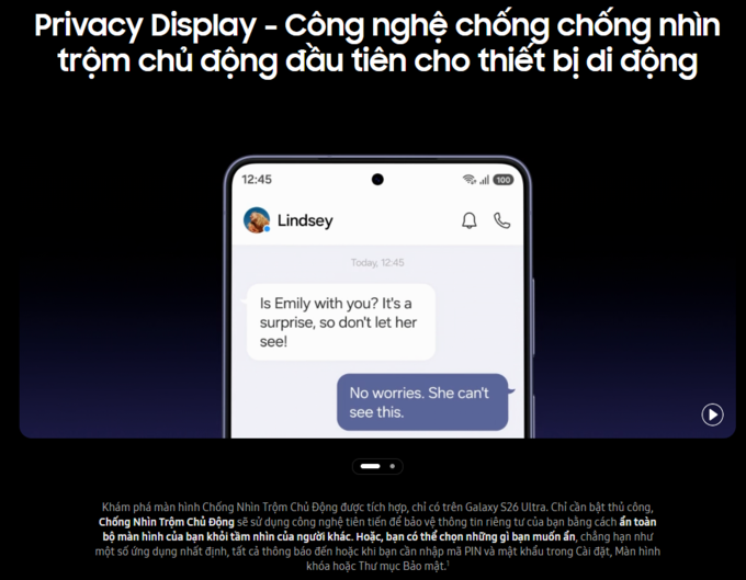 Privacy Display &ndash; Chống nh&igrave;n trộm chủ động