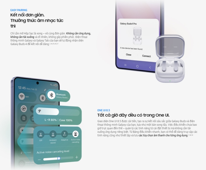 AI tr&ecirc;n Galaxy Buds4 Pro