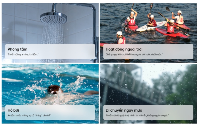 Chịu tia nước n&oacute;ng l&ecirc;n đến 80&deg;C 