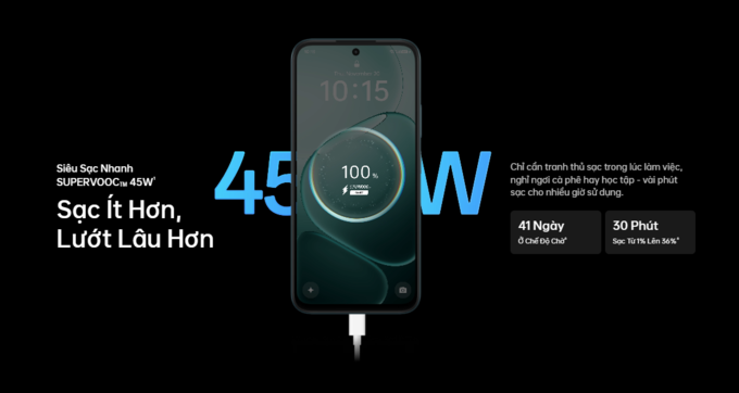 Sạc nhanh SUPERVOOC 45W
