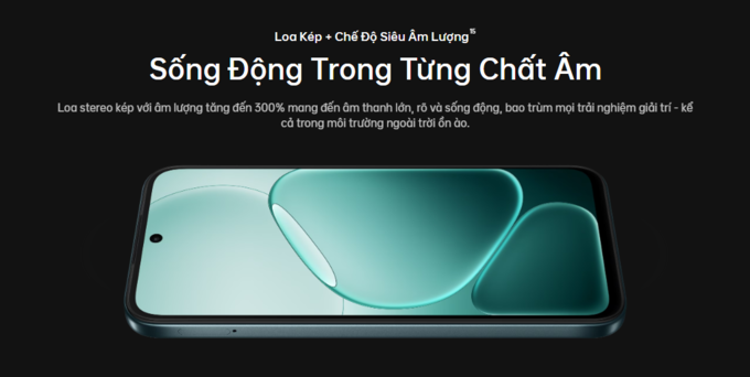 &Acirc;m thanh sống động với loa k&eacute;p