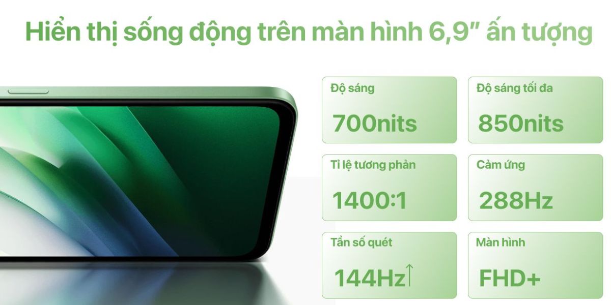 Màn hình FHD+ 6,9 inch