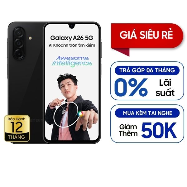Samsung Galaxy A26 5G 8GB/128GB Chính Hãng - BHĐT
